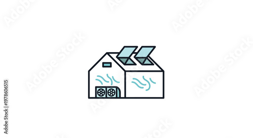 Solar powered house with panels.