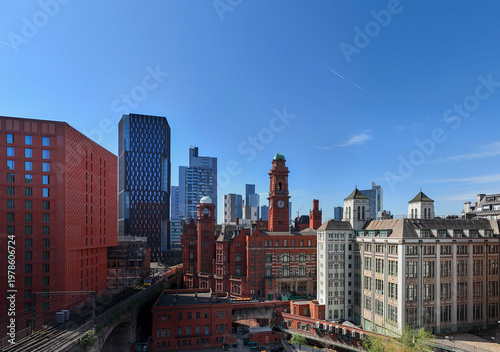 Wide-angle view of the heart of the city