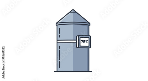 Simple illustration of a silo storage.