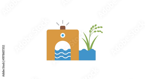 Simple illustration of a house plant.