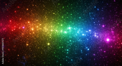 Colorful Cosmic Galaxy with Sparkling Stars and Vibrant Hues.