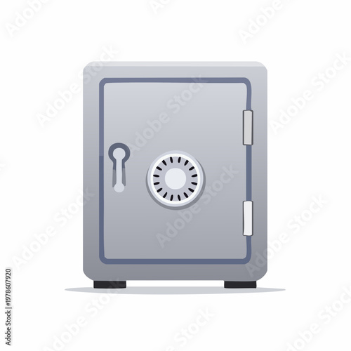 Metallic Safe Isolated Vector Illustration Security Concept