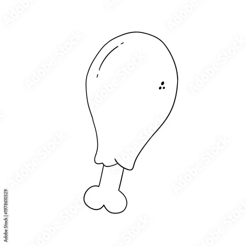 hand drawn vector illustration of Fried Chicken