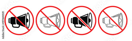 No Hand Holding Megaphone with Sound Waves Promotion and Advertising Theme Vector Illustration