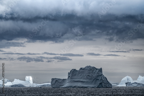 Icebergs around South Georgia Island near Antarctica