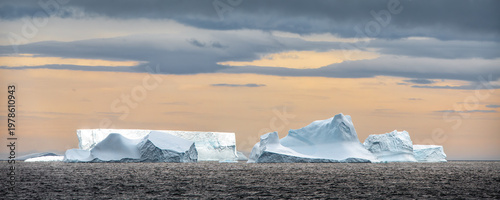 Icebergs around South Georgia Island near Antarctica