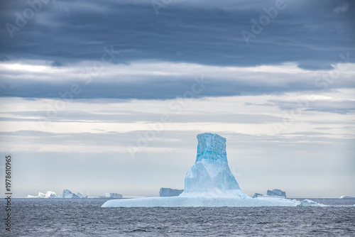 Icebergs around South Georgia Island near Antarctica