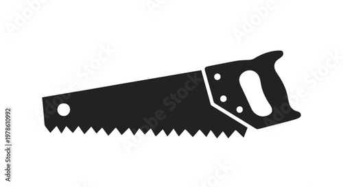 Vector illustration of hand saw icon on a transparent background