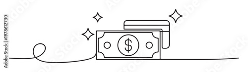 Money Cash Flow with Dollar Sign and Sparkles