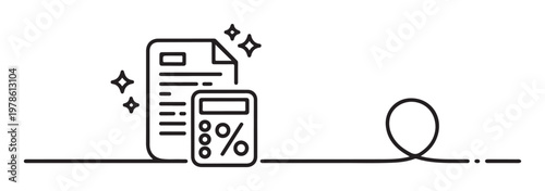 Calculator Document Percentage Finance Icon