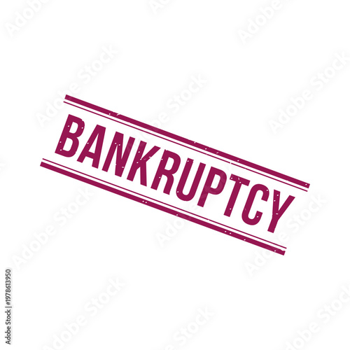 Bankruptcy Letter Stamp, Bankruptcy Letter Grunge Square Sign