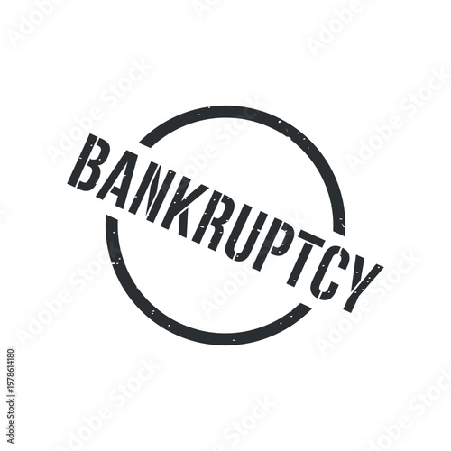 Bankruptcy Letter Stamp, Bankruptcy Letter Grunge Round Sign