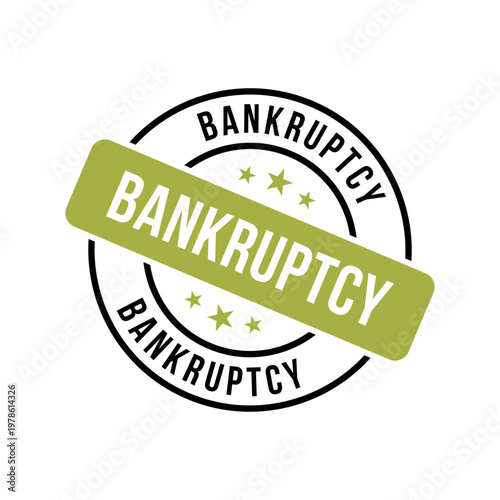 Bankruptcy Letter Stamp, Bankruptcy Letter Grunge Round Sign