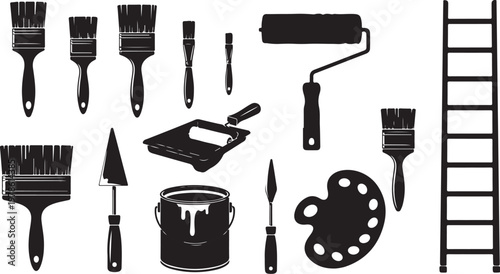 Painting tools and equipment for creative projects