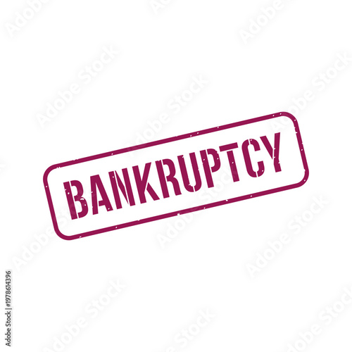 Bankruptcy Letter Stamp, Bankruptcy Letter Grunge Square Sign