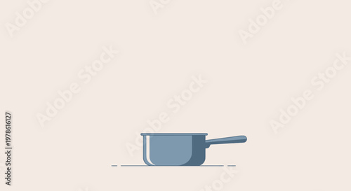 Minimalist depiction of a cooking pot perfect for culinary themed design project