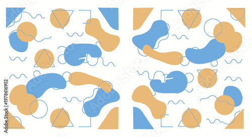 Colorful abstract shapes and patterns.