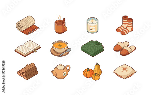 Autumn comfort kit set, cozy home bundle, seasonal relaxation set, warm indoor essentials, fall comfort package, home kit,