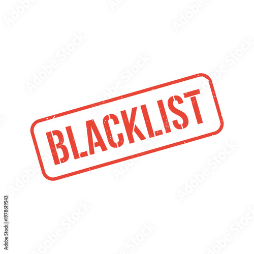 Blacklist Stamp, Blacklist Grunge Square Sign