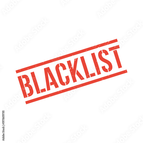 Blacklist Stamp, Blacklist Grunge Square Sign