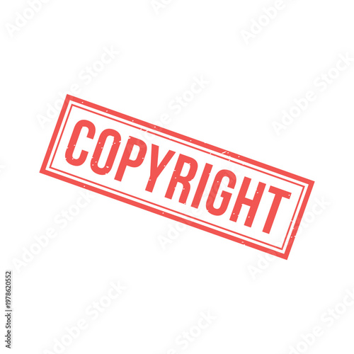 Copyright Stamp, Copyright Grunge Square Sign