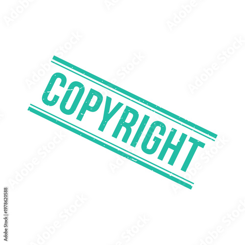 Copyright Stamp, Copyright Grunge Square Sign