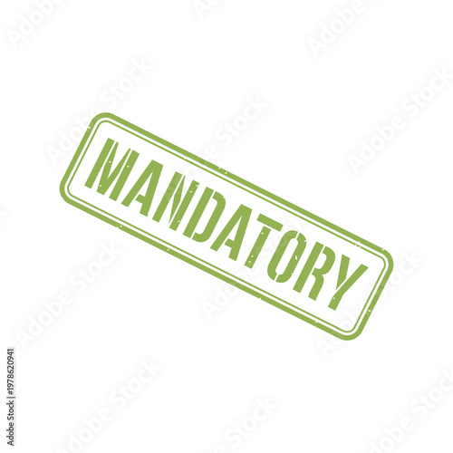 Mandatory Stamp, Mandatory Grunge Square Sign