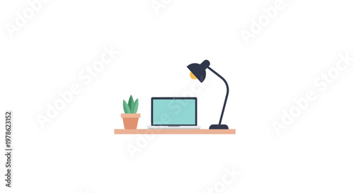 Desk lamp on a wooden table.