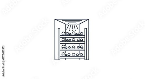 Detailed illustration of wine storage rack.