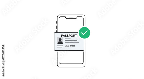 Digital passport on a smartphone screen.