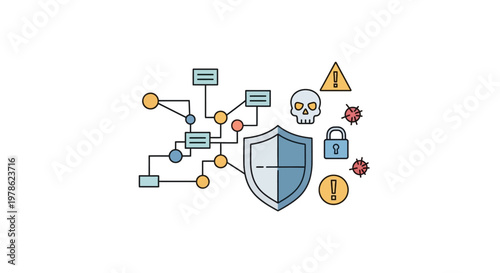 Digital Shield Protection Cyber Security.