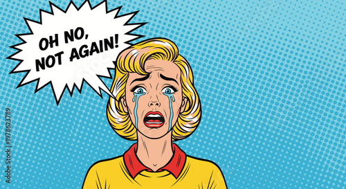 Cartoon vector illustration of an angry woman and man shouting with expressive faces and open mouths in a funny comic art style