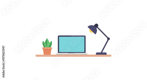 Desk lamp on a shelf indoors.