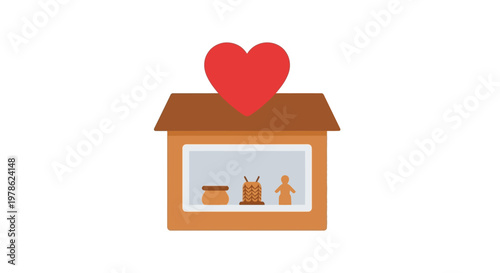 Animal Shelter House With Heart.