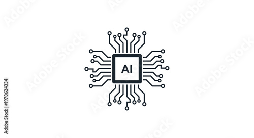 Artificial Intelligence Technology Circuit Board.
