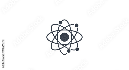 Atom Structure with Electron Orbits.