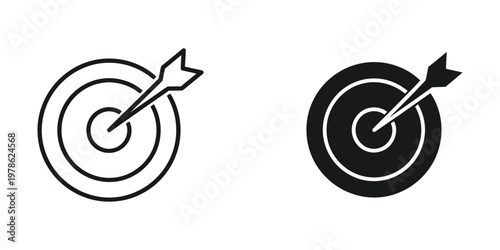 Comparison of traditional and modern target design with arrows