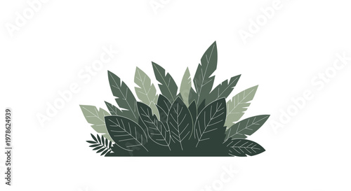 Collection of green leafy plant foliage.