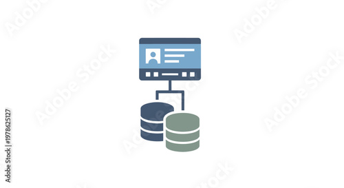 Computer Database Connection Illustration.