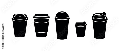 Takeaway coffee cups with lids, paper coffee cup with sleeve, tall disposable coffee cup, small espresso takeaway cup, reusable