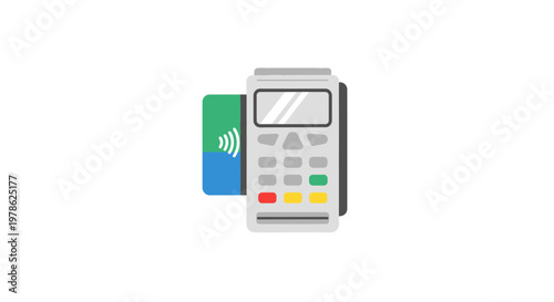 Contactless Payment Terminal with Card.
