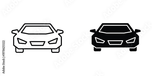 Comparison of a light-colored and dark-colored sedan vehicle illustration