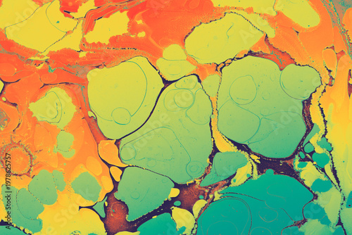 Decorative Ebru marbling texture for abstract background design