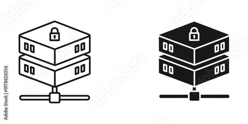Comparison of secured and unsecured database server structures in a network environment