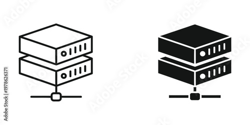 Illustration of server rack configurations connected through network switches