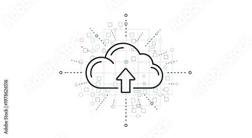 Cloud computing upload data storage.