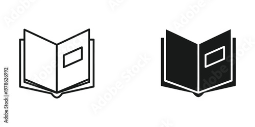 Open book icons in contrasting styles representing traditional and modern design approaches