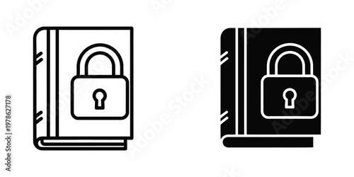 Secure and restricted access to digital and physical books depicted with padlocks