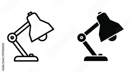 Comparison of traditional and modern desk lamps with adjustable arms and bases