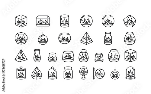 Glass terrariums with cube terrariums, spherical glass bowls, geometric containers, hanging glass globes, and desktop glass plant